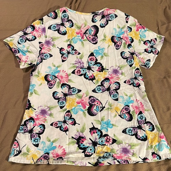 Lot of 3 size small scrub tops - different brands - see below for measurements - Picture 7 of 7